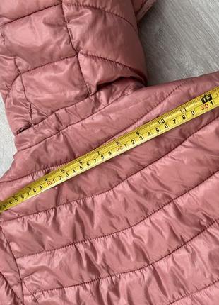 Весенняя куртка для девочки стеганая куртка перламутровая розовая куртка короткая демисезонная куртка для девочки 8-10р5 фото