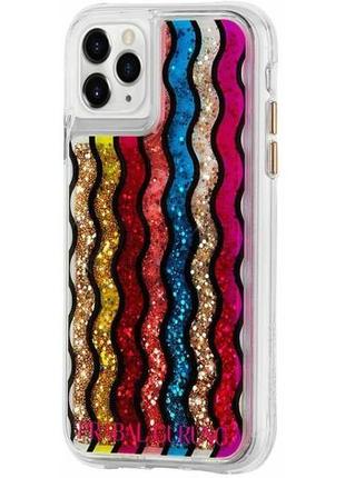 Чохол протиударний з плаваючими блискітками case-mate prabal gurung waterfall для iphone 11 pro max/xs max (6.5") rainbow