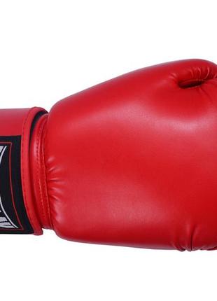 Боксерские перчатки 12 унц. из экокожи powerplay 3004 красные на липучке для дома и...