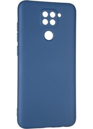 Силіконовий чохол soft silicone case full для xiaomi redmi note 9 темно-синій (бампер)