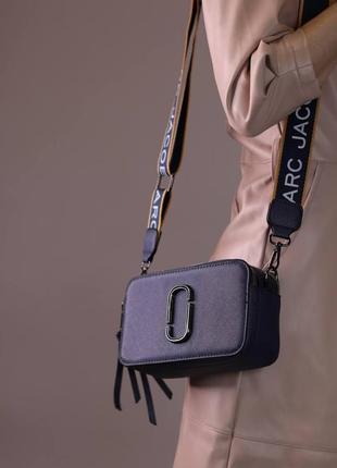 Женская сумка marc jacobs logo dark blue, женская сумка, марк джейкобс темно синего цвета