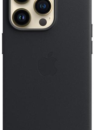 Оригинальный кожаный чехол apple leather case magsafe mppm3zm/a для iphone 14 pro max (6.7") black7 фото