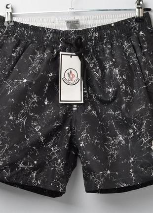 Плавки moncler black плавальні шорти монклір шорты плавательные мужские шорти для спорту1 фото