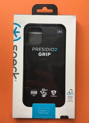 Чехол противоударный с антимикробным покрытием speck presidio2 grip для iphone 11 pro max (6.5") black8 фото