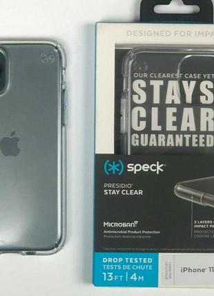 Чохол прозорий протиударний з антимікробним покриттям speck presidio clear 129890-5085 для iphone 11 pro (5.8")10 фото