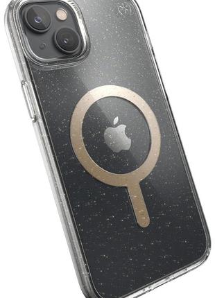 Чехол прозрачный с блестками speck presidio clear glitter magsafe для iphone 14/15 plus (6.7")
