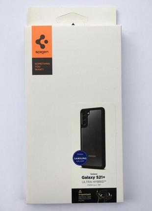 Чохол оригінальний spigen ultra hybrid crystal acs02388 для samsung galaxy s21 plus (6.7") matte black6 фото