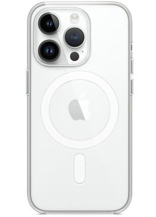 Оригинальный прозрачный чехол apple clear case magsafe mpu63rm/a для iphone 14 pro (6.1") clear7 фото
