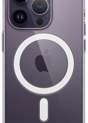 Оригинальный прозрачный чехол apple clear case magsafe mpu63rm/a для iphone 14 pro (6.1") clear