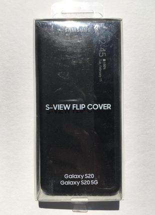 Чохол-книга s-view clear view cover official ef-zg980cbegru для samsung galaxy s20 5g чорний6 фото