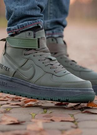 Кросівки на хутрі nike air force gore tex high khaki