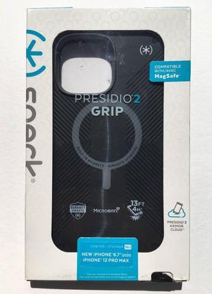 Чохол протиударний з антимікробним покриттям speck presidio grip для apple iphone 12 pro max (6.7") black3 фото