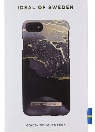 Чехол накладка ideal of sweden printed magsafe для iphone 7/8/se 2/3 2020/2022 (4.7") golden twilight marble2 фото