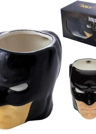 Чашка керамічна el-kh021-1 batman, 400 мл/ супергеройський кухоль для дітей/3d чашка з принтом