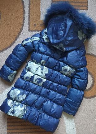 Пуховик, куртка подовжена зимова, тепле пальто зимове pelin kids