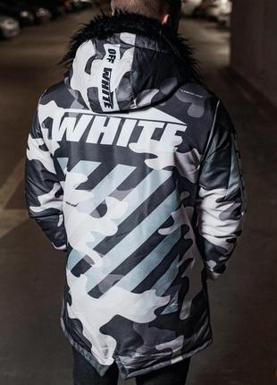 Парка off white - grey camo5 фото