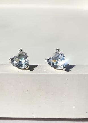 Комплект набор серьги+кольцо серебро 925 пробы с фианитами размеры 14-242 фото