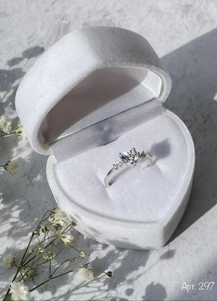 Комплект набор серьги+кольцо серебро 925 пробы с фианитами размеры 14-2410 фото