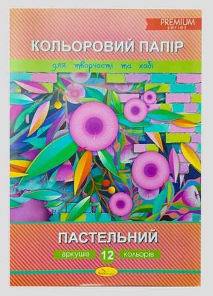 Набор цветного картона "пастельный" премиум а4, 12 листов кпп-а4-12 (25)