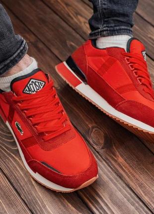 Кросівки lacoste zx red кеди лакост лакоста кроси2 фото