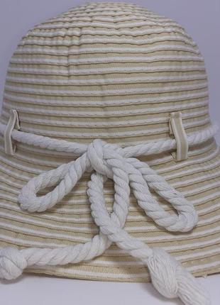 Шляпа женская канат с регулированием размера шик бежевый2 фото