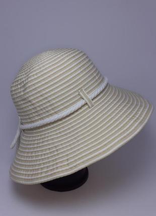 Шляпа женская канат с регулированием размера шик бежевый3 фото