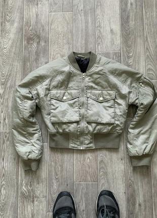 Женский бомбер ма1 top bomber nylon pilot air force style y2k japanese scott wa1 фото