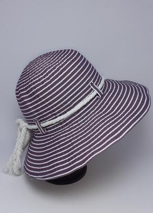 Шляпа женская канат с регулированием размера шик темный персик.2 фото