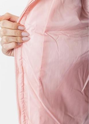 Куртка женская однотонная, цвет светло-розовый, 235r19374 фото