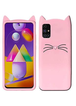 3d чехол для samsung galaxy а71 (sm-a715f) котик с ушками и усиками