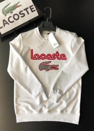 Світшот чоловічий lacoste logo white1 фото