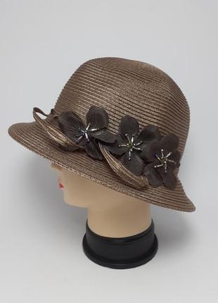 Х/б капелюшок жіночий шоколад 55-56 ispan.