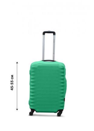 Чехол кавер для большого чемодана размер l зеленый дайвинг однотонный текстильный чехол для большого чемодана7 фото