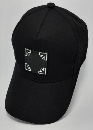 Бейсболка кепка черная tracker  off-white.