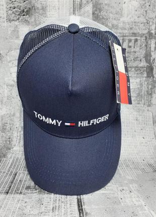 Бейсболка тракер tommy hilfiger сітка темно-синя.1 фото