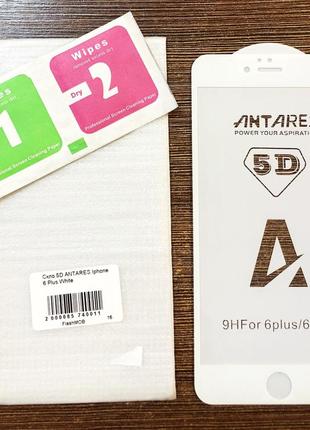 Захисне скло на iphone 6 plus, 6s plus 5d білого кольору