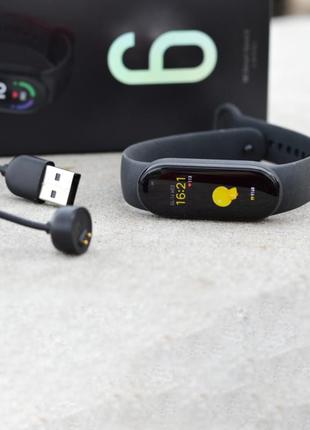 Фитнес браслет fitpro smart band m6 (смарт часы, пульсоксиметр, пульс). цвет: черный6 фото