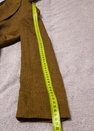 Вінтажний твідовий приталений блейзер піджак,твідовий жакет10 фото