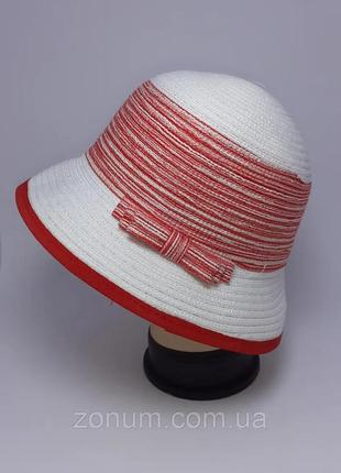 Шляпа женская красная морская лен 56-57 lu feng.