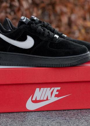 Nike air force low black-white1 фото