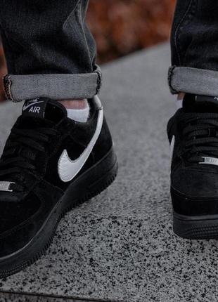 Nike air force low black-white3 фото