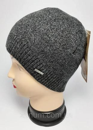Мужская зимняя серая шапка ozzi