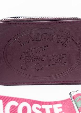 Женская сумка кросбоди lacoste бордо2 фото