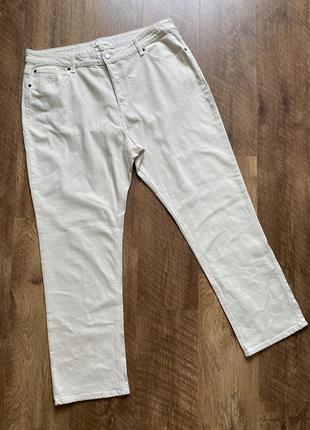 Светлые бежевые джинсы2 фото