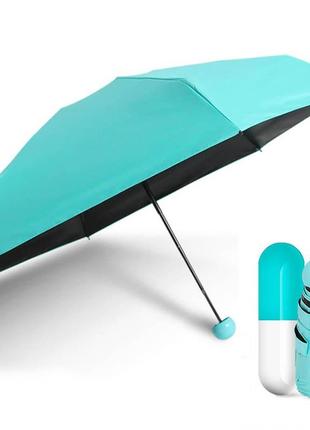 Мини зонт в капсуле nbz capsule umbrella blue карманный зонт в футляре