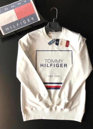 Світшот чоловічий tommy hilfiger white new collection!