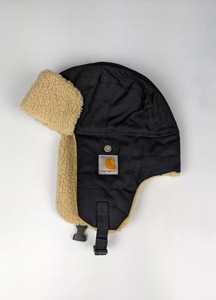 Черная ушанка carhartt wip (кархарт вип)