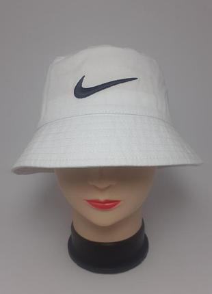 Панама хлопок унисекс  белая nike 56-57 р.
