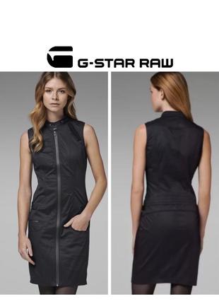 G-star army chopper dress чёрное короткое платье на молнии карго стильное летнее сарафан2 фото
