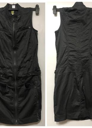 G-star army chopper dress чёрное короткое платье на молнии карго стильное летнее сарафан8 фото